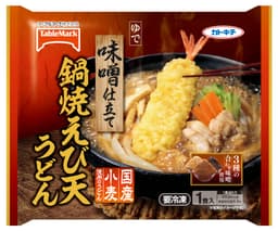 テーブルマークの味噌仕立て鍋焼えび天うどん