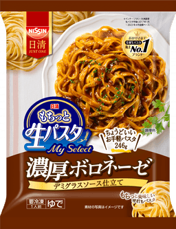 日清食品冷凍の日清もちっと生パスタ My Select 濃厚ボロネーゼ