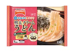テーブルマークのかねふくの明太子使用 明太クリームうどん