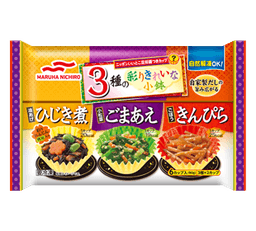 Umiosの油あげひじき煮 小松菜ごまあえ ごぼうきんぴら