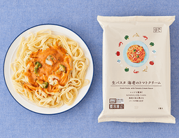 ローソンセレクトの生パスタ　海老のトマトクリーム