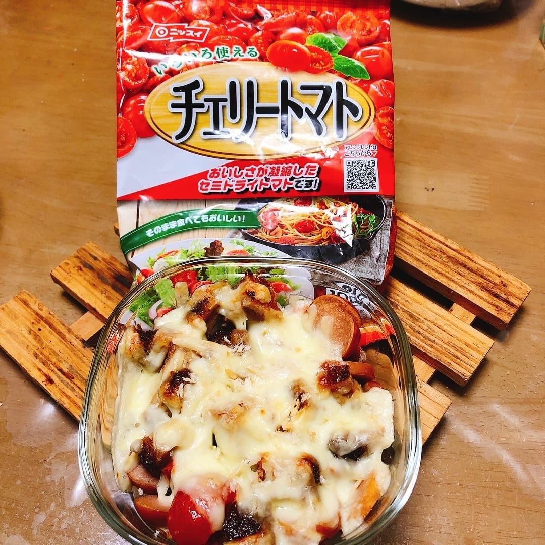 チェリートマトのチーズ焼きの完成写真