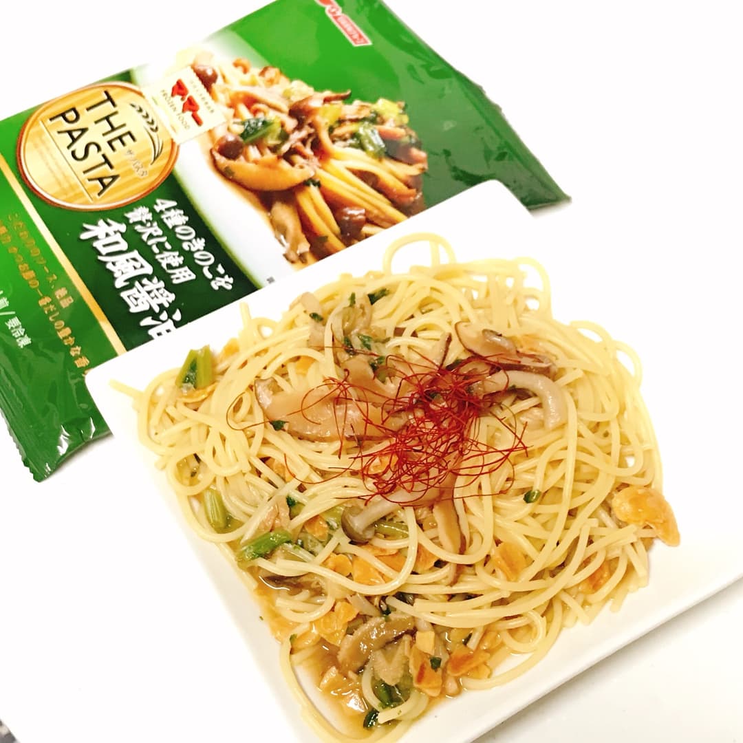 4種のきのこのエスニック風パスタの完成写真