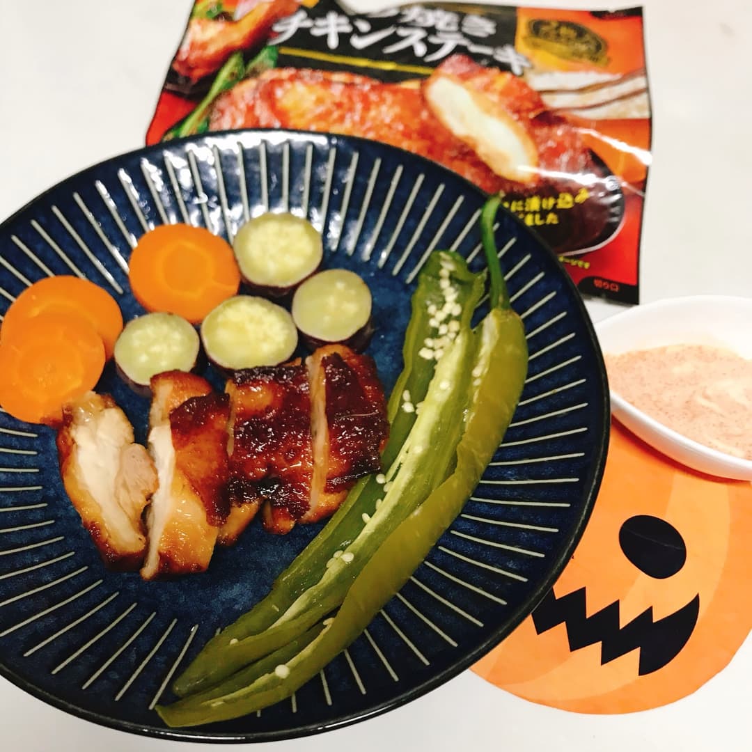 チキンと蒸し野菜の明太マヨソースの完成写真