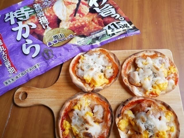 餃子皮でつくる照り焼きピザ風の完成写真