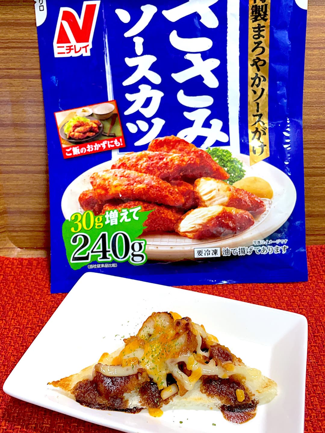 ささみかつのやきそばパン風の完成写真