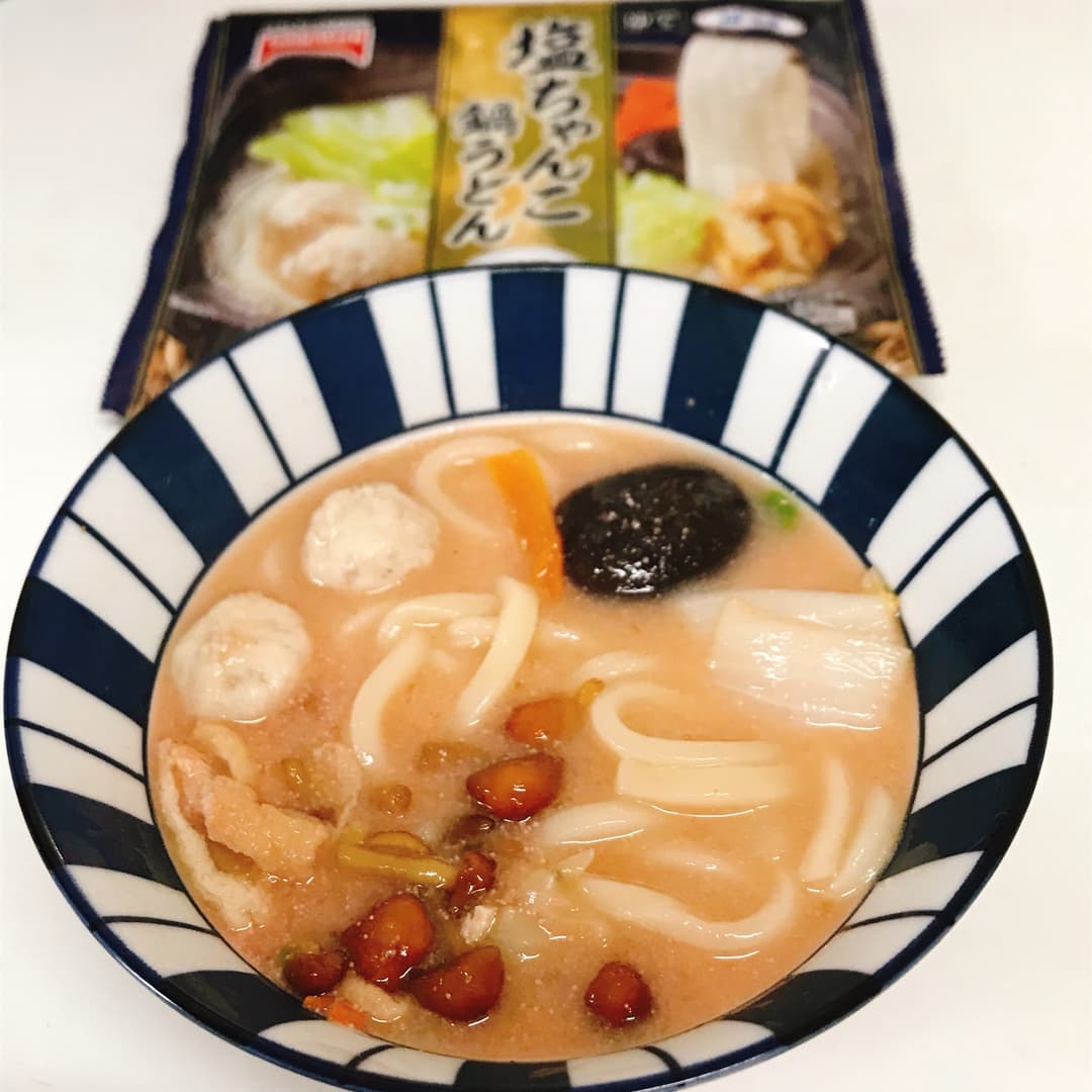 明太塩ちゃんこうどんの完成写真