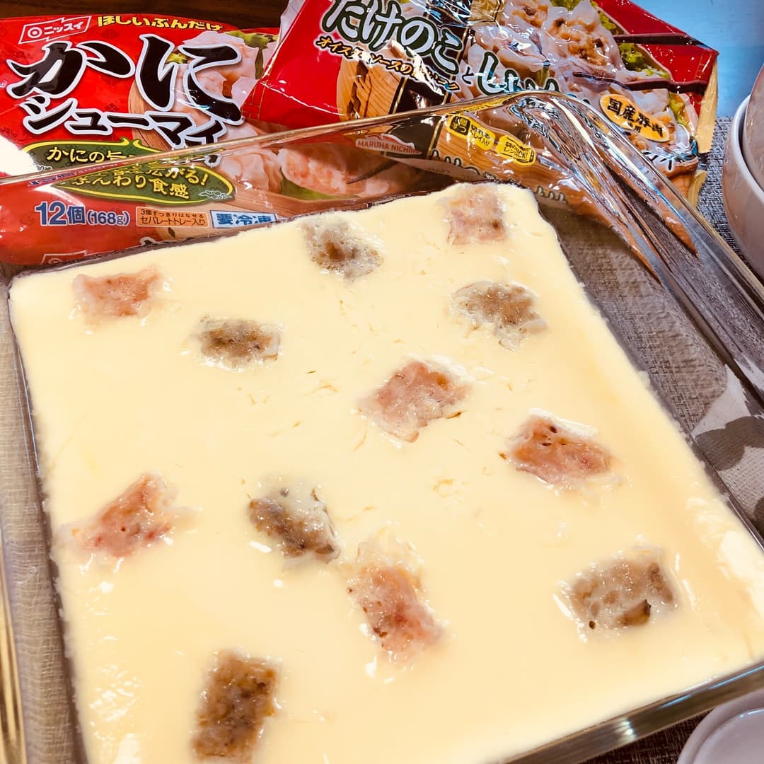 中華風スコップ茶碗蒸しの完成写真