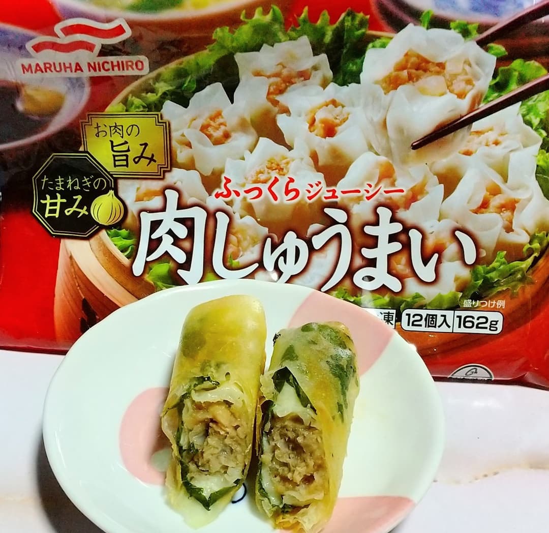 肉しゅうまい入り春巻きの完成写真