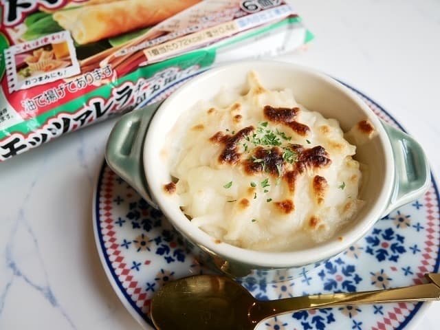 モッツァレラチーズとトマトの包み揚げグラタンの完成写真