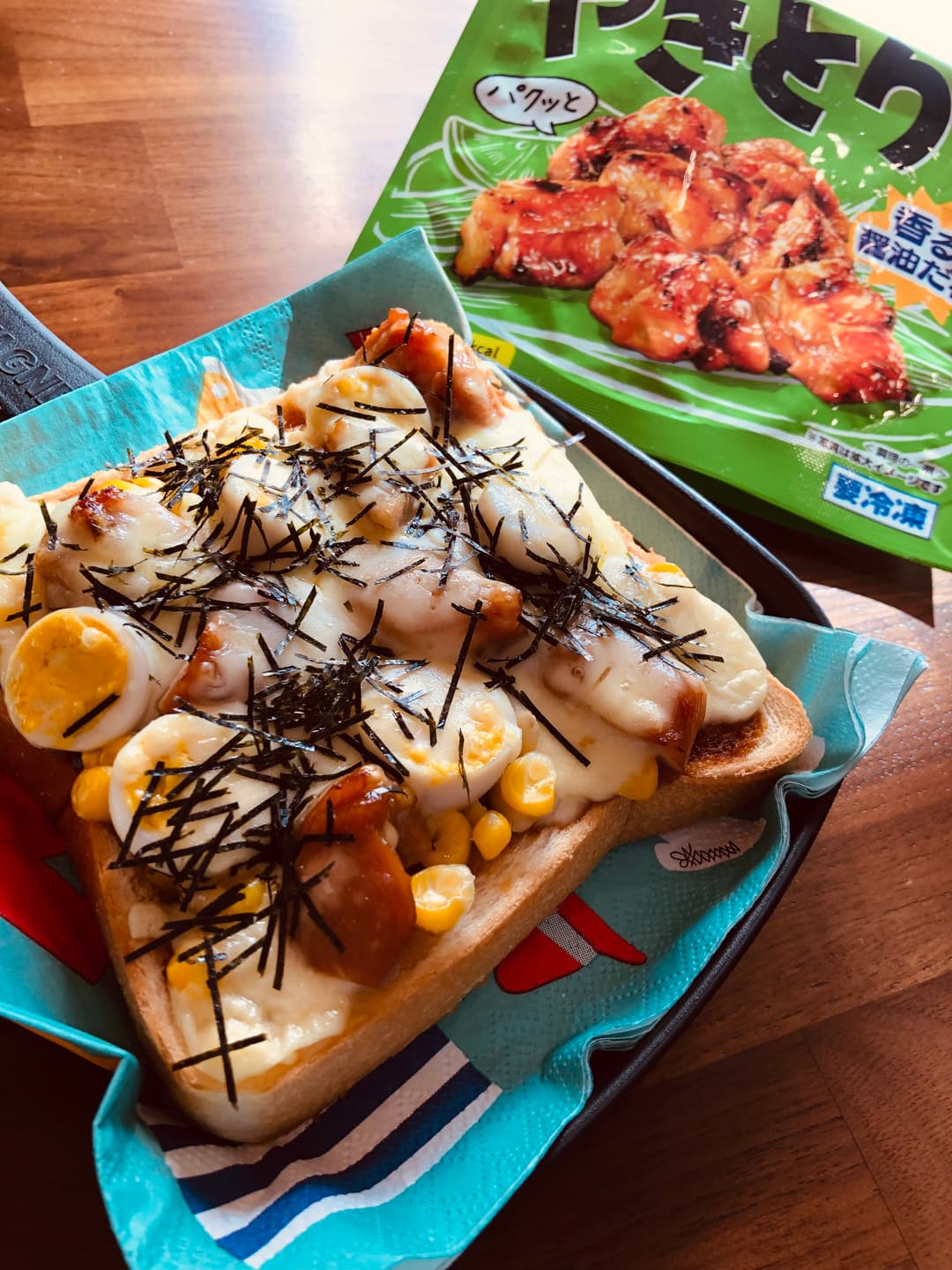 照り焼きピザトーストの完成写真