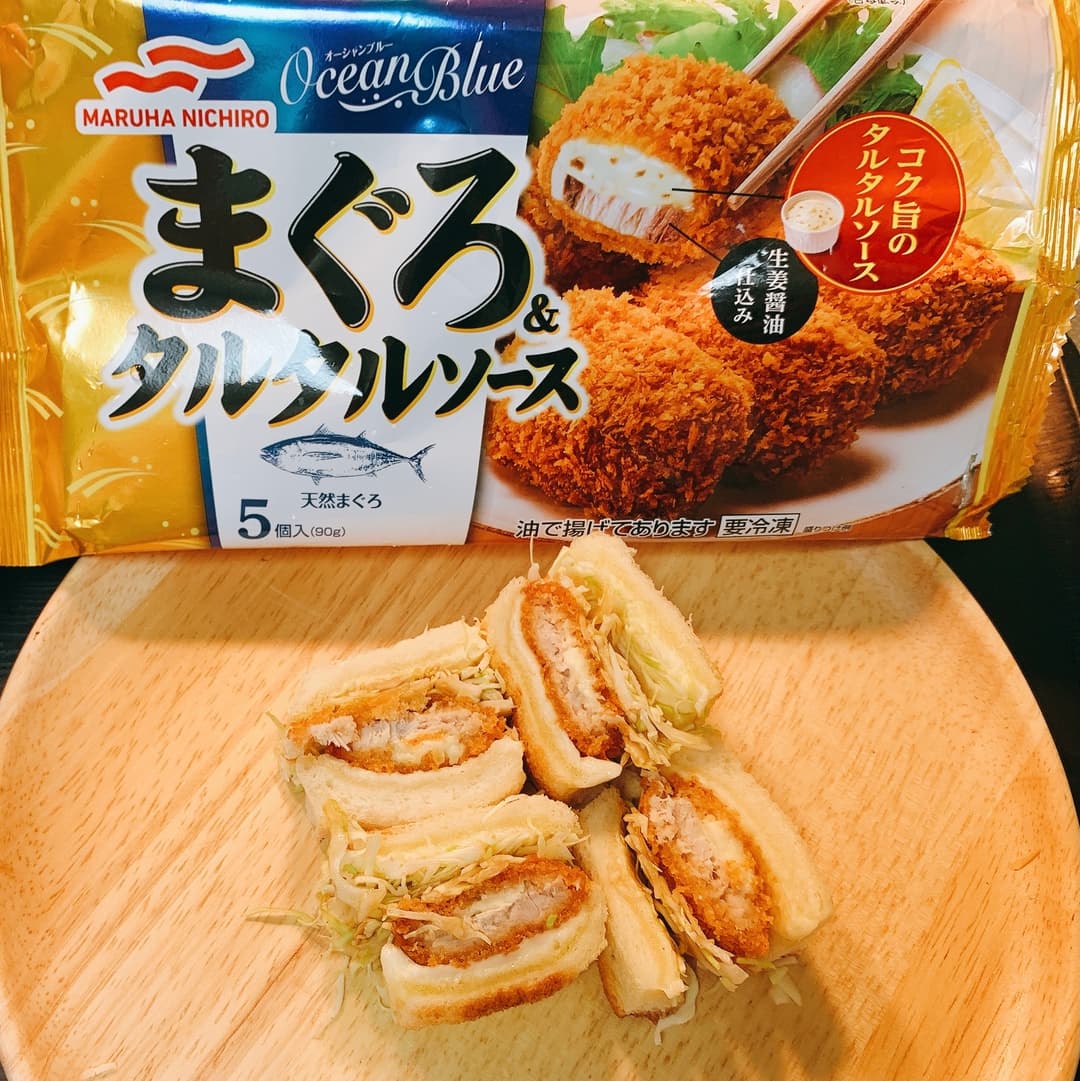 ホットチーズマグロ&タルタルソースカツサンドの完成写真