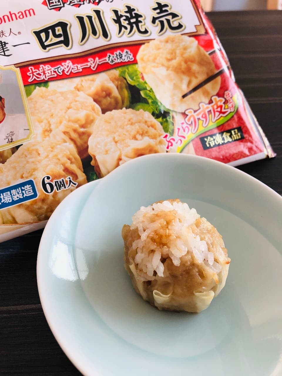 四川焼売のこんがり焼きおにぎり風の完成写真