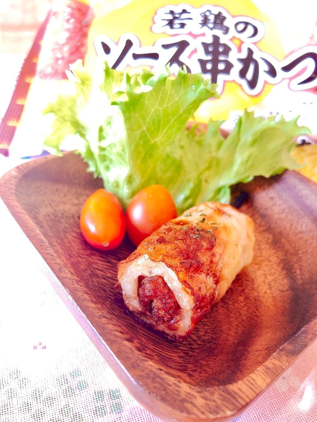 ソース串カツinちくわの完成写真