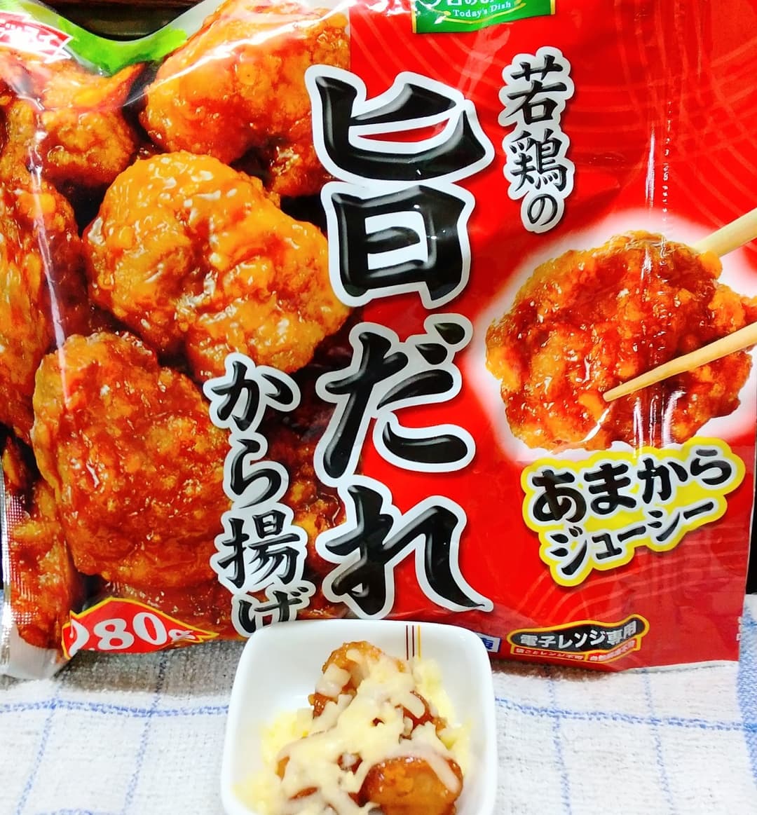 若鶏の旨だれから揚げチーズ焼きの完成写真