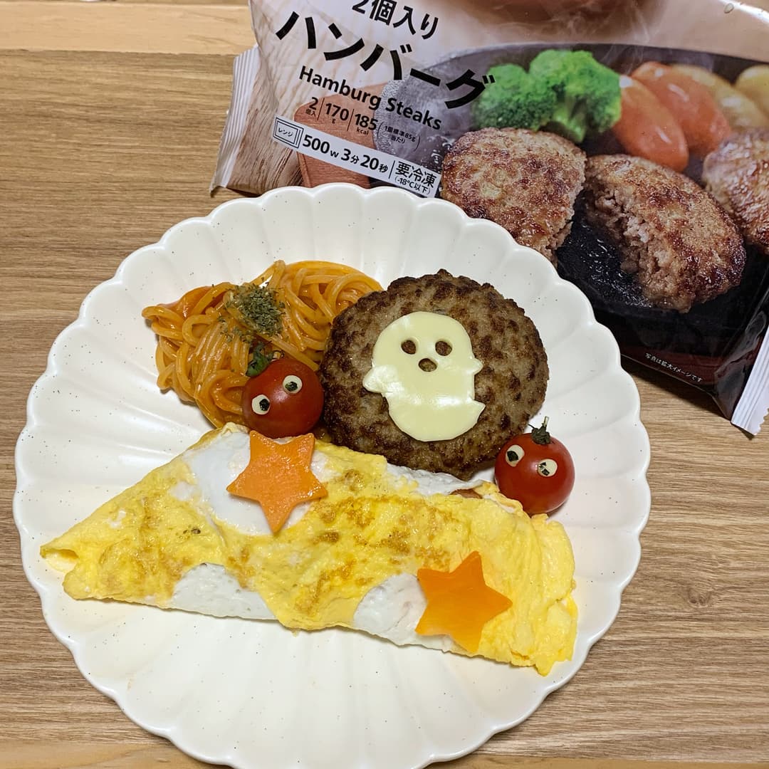 ハロウィンお子様ランチ♪の完成写真
