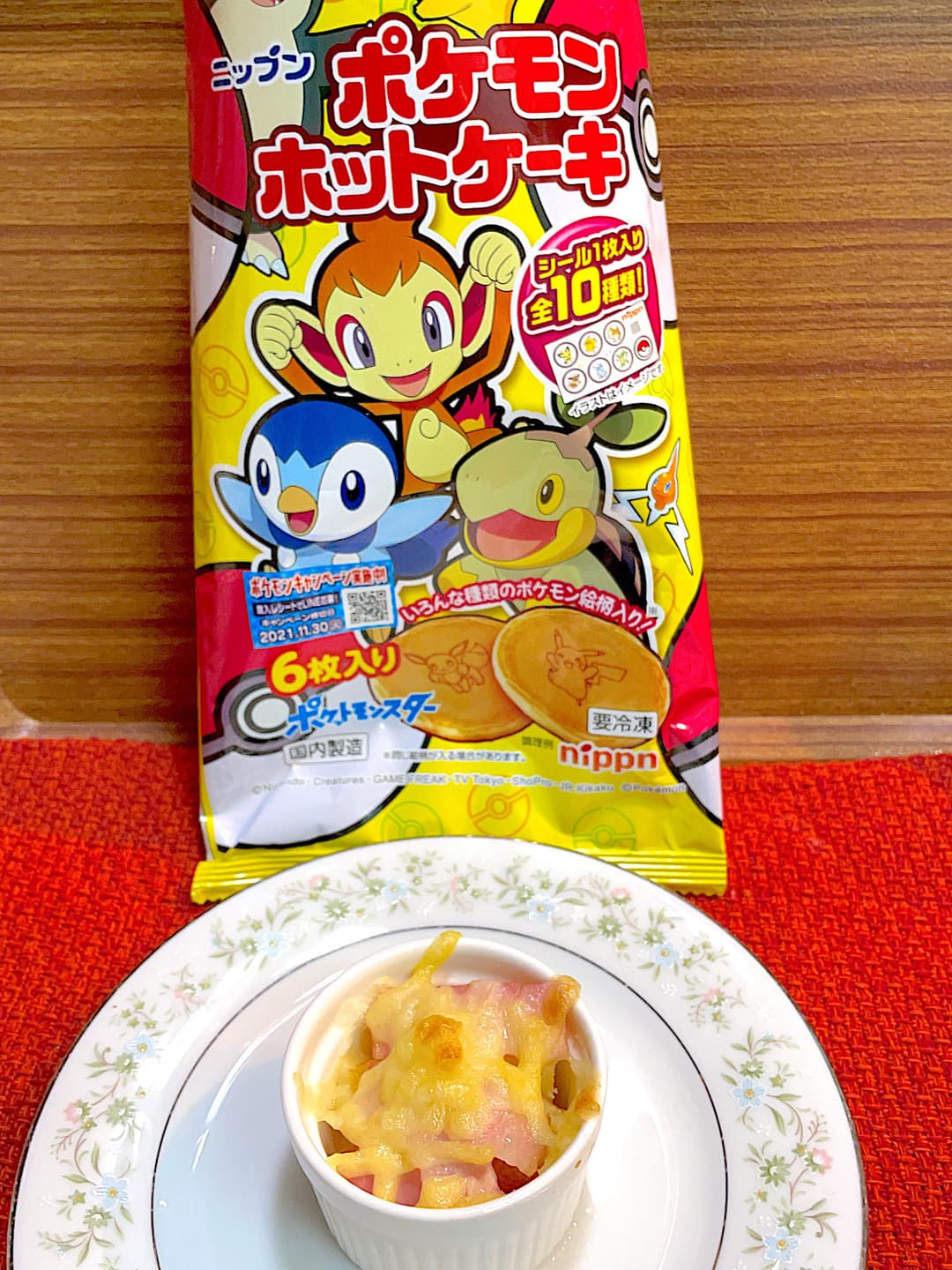 ベーコンチーズのホットケーキの完成写真