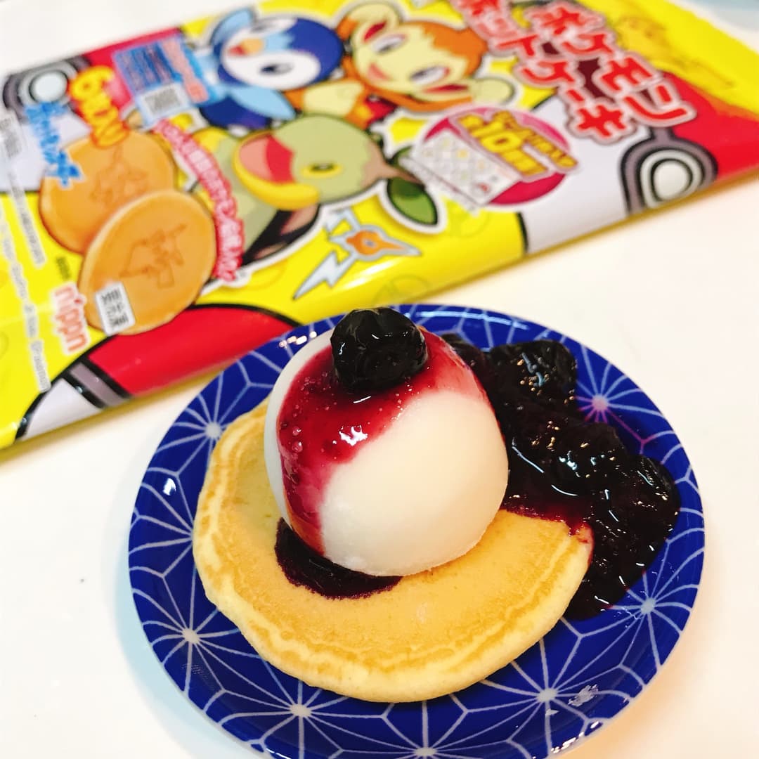 ポケモンホットケーキ雪見だいふくのせの完成写真