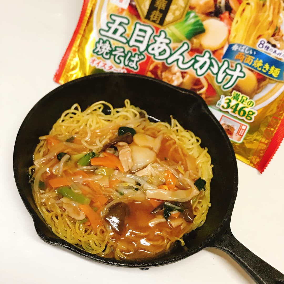 パリパリ五目あんかけかた焼そばの完成写真