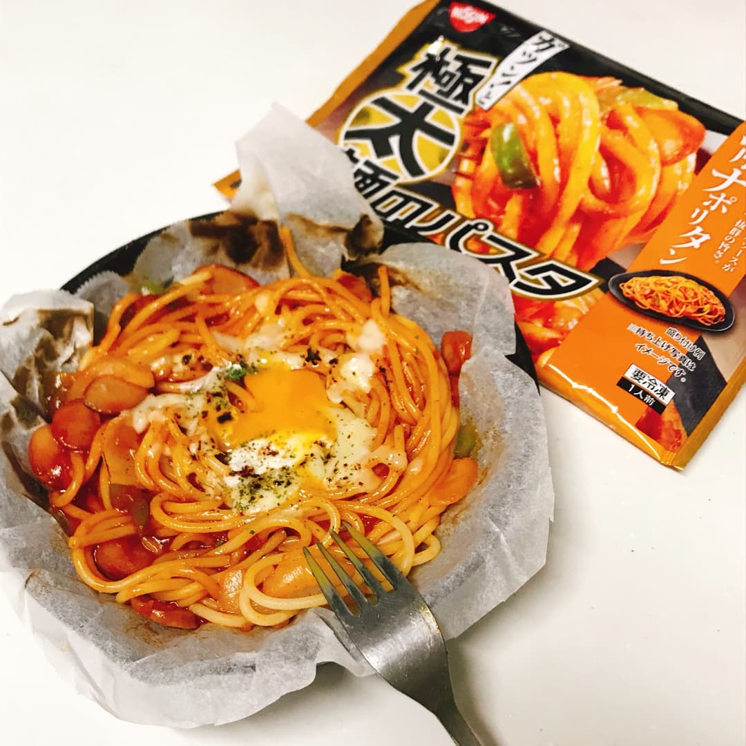 極太麺の焼ナポリタンの完成写真