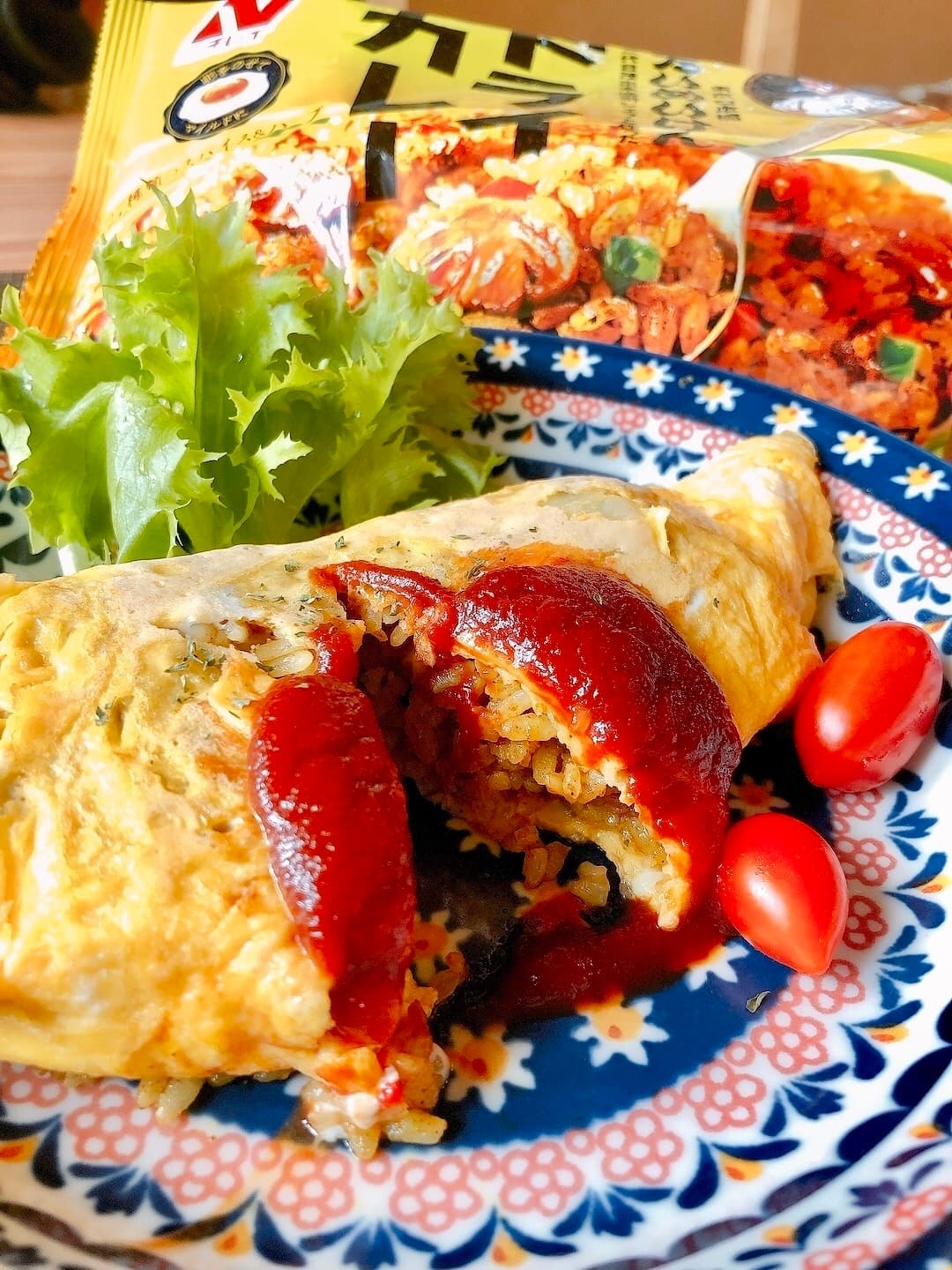 ドライカレーオムライスの完成写真