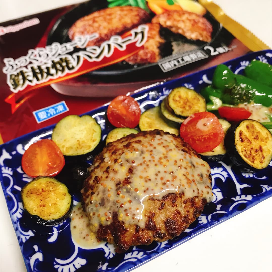 鉄板焼ハンバーグハニーマスタードの完成写真