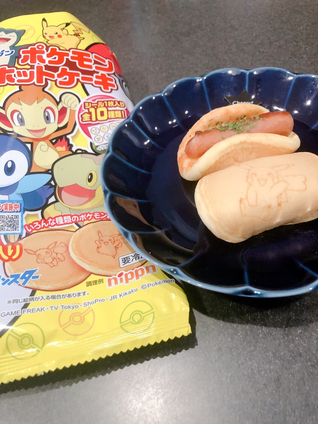 ホットケーキでミニホットドッグの完成写真