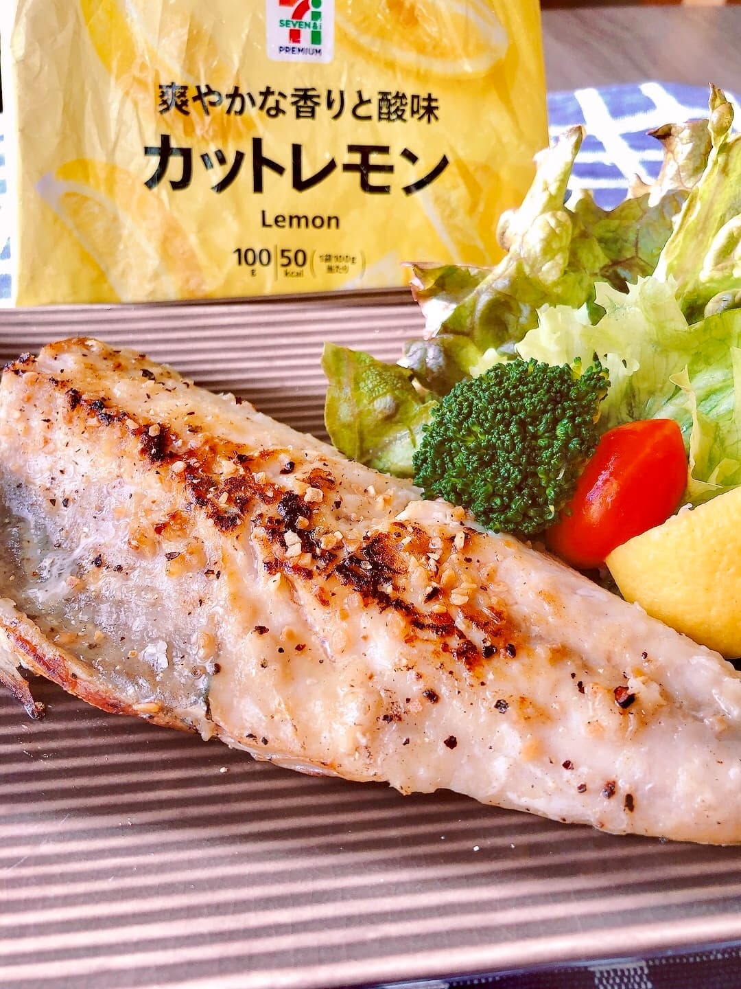 サバのガーリックレモン焼の完成写真