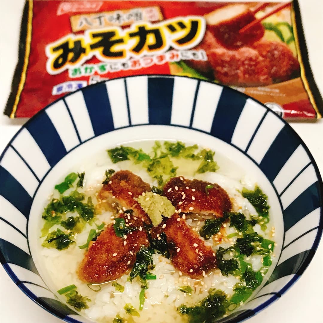 みそカツのわさび茶漬けの完成写真