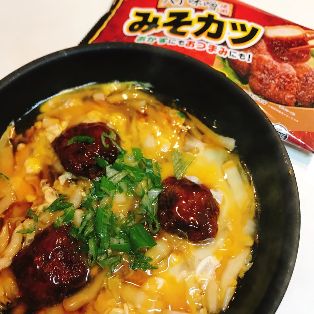 ふわとろ卵のみそカツあんかけの完成写真