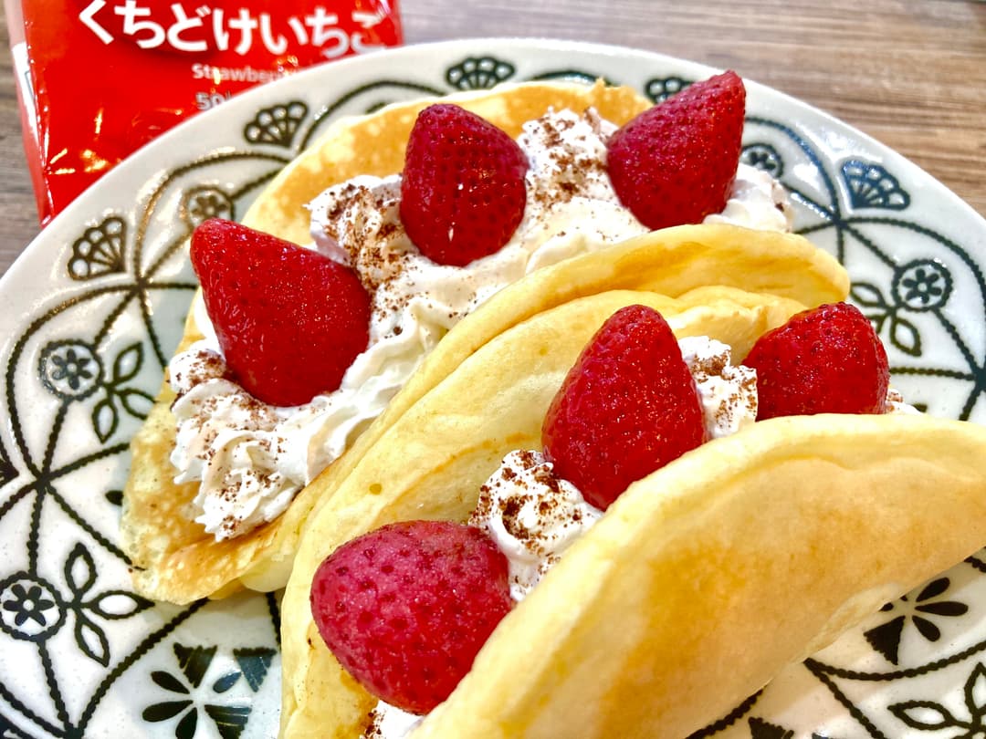 いちごのオムレットの完成写真