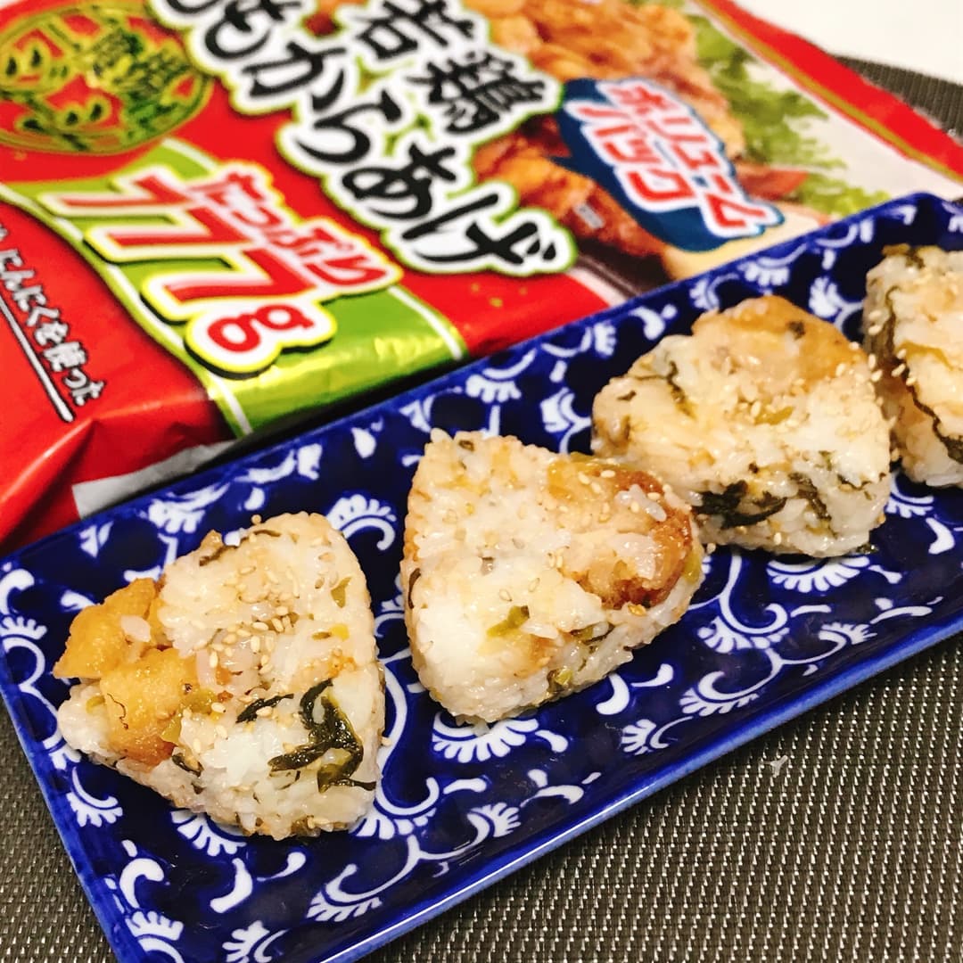 ももからあげのコチュジャンおにぎりの完成写真
