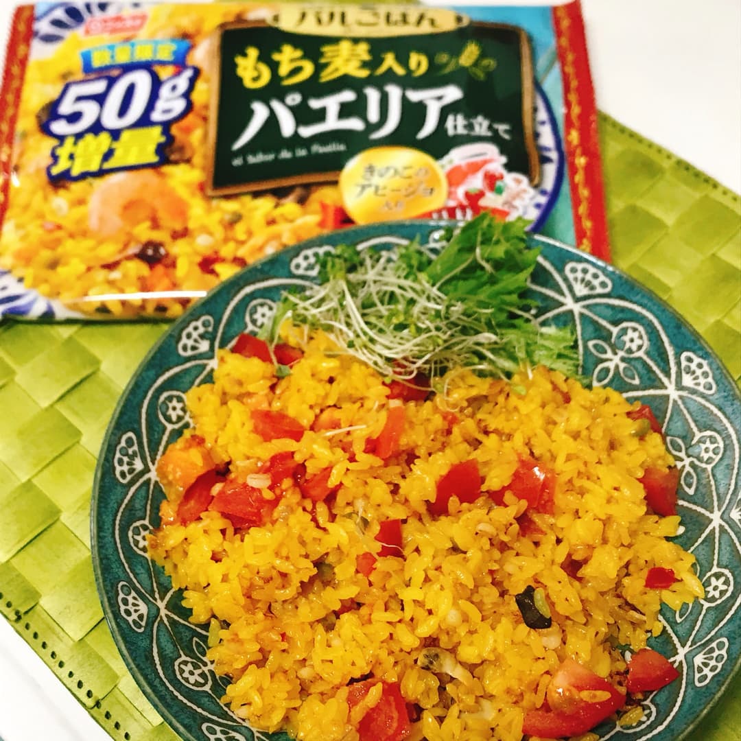 トマトのパエリアの完成写真
