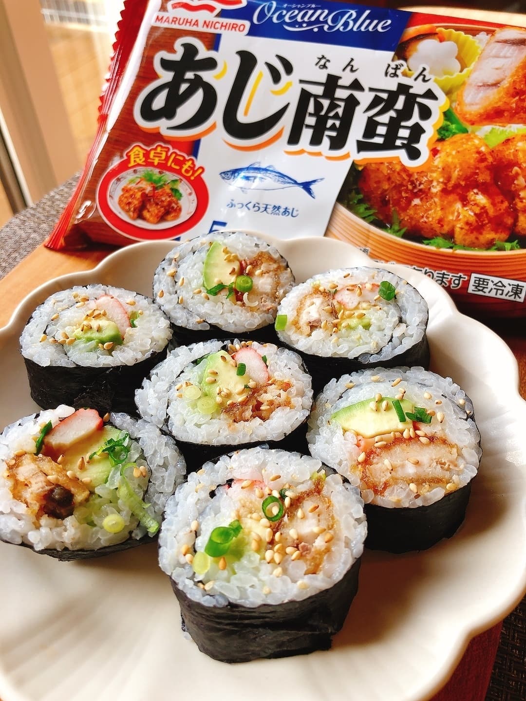 あじ南蛮の太巻きの完成写真
