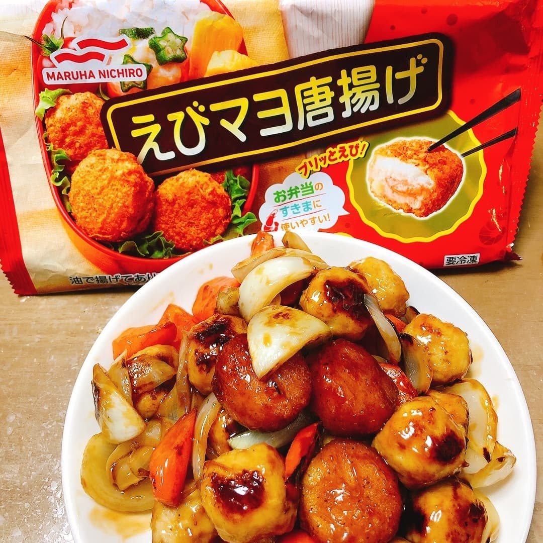 えびマヨ酢豚の完成写真