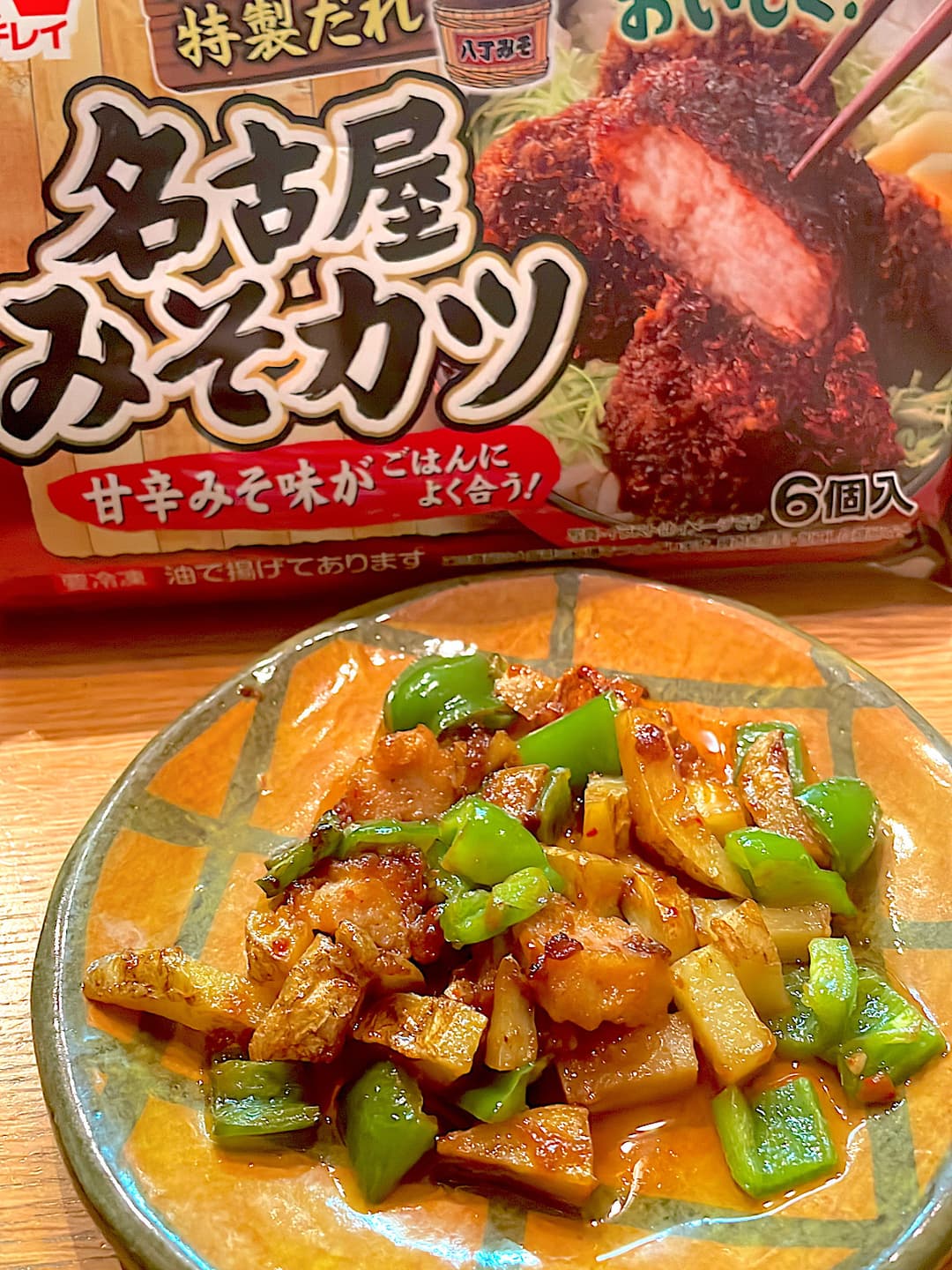 じゃがいものみそカツ炒めの完成写真