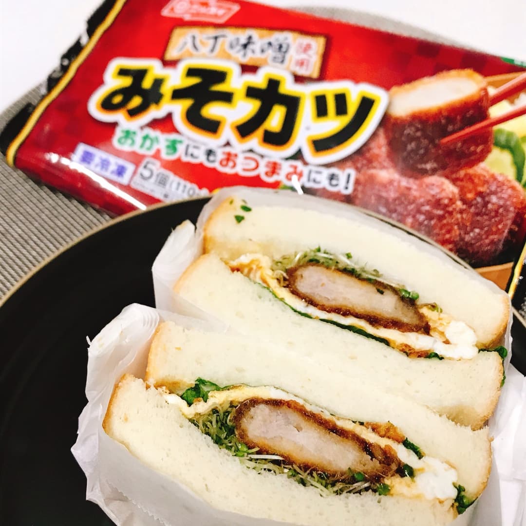 みそカツサンドの完成写真