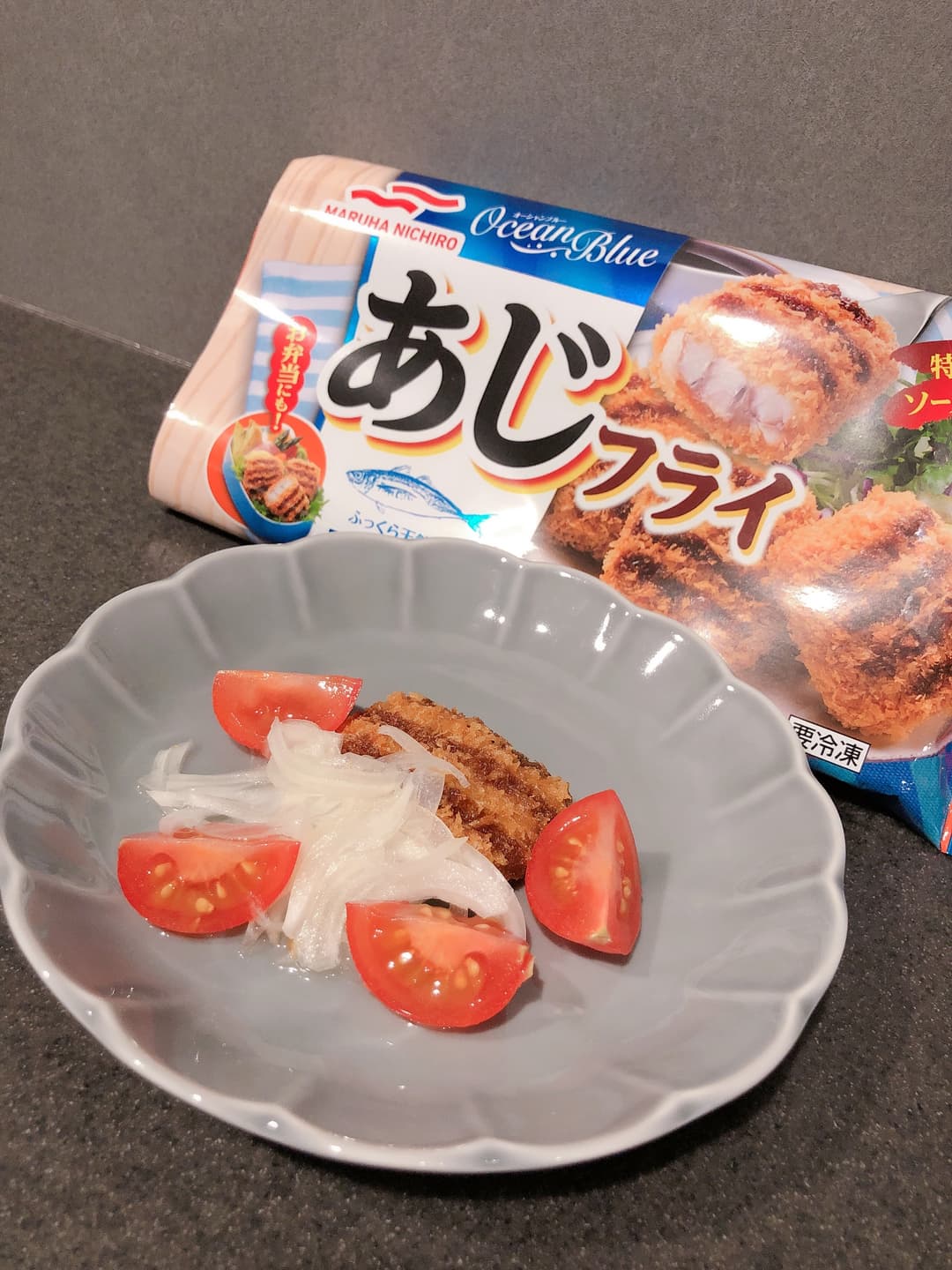 あじフライのオニオンマリネの完成写真