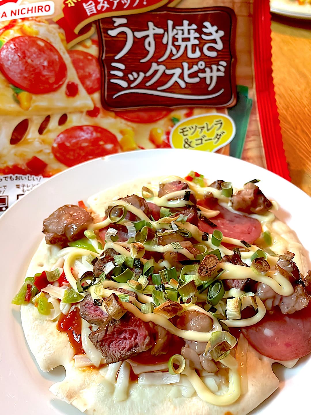 ステーキピザの完成写真