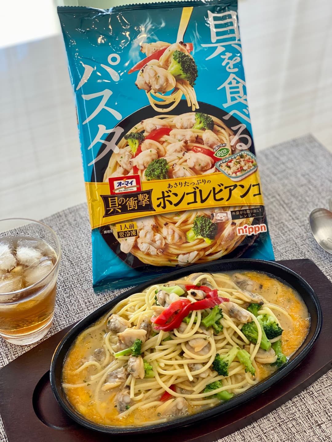 鉄板ボンゴレビアンコの完成写真