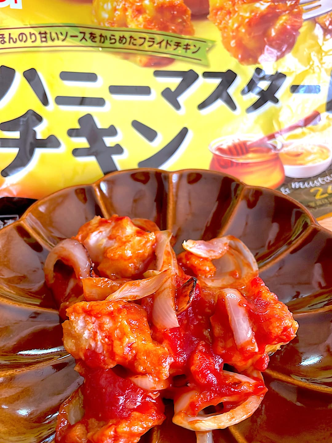 ケチャップオニオンチキンの完成写真