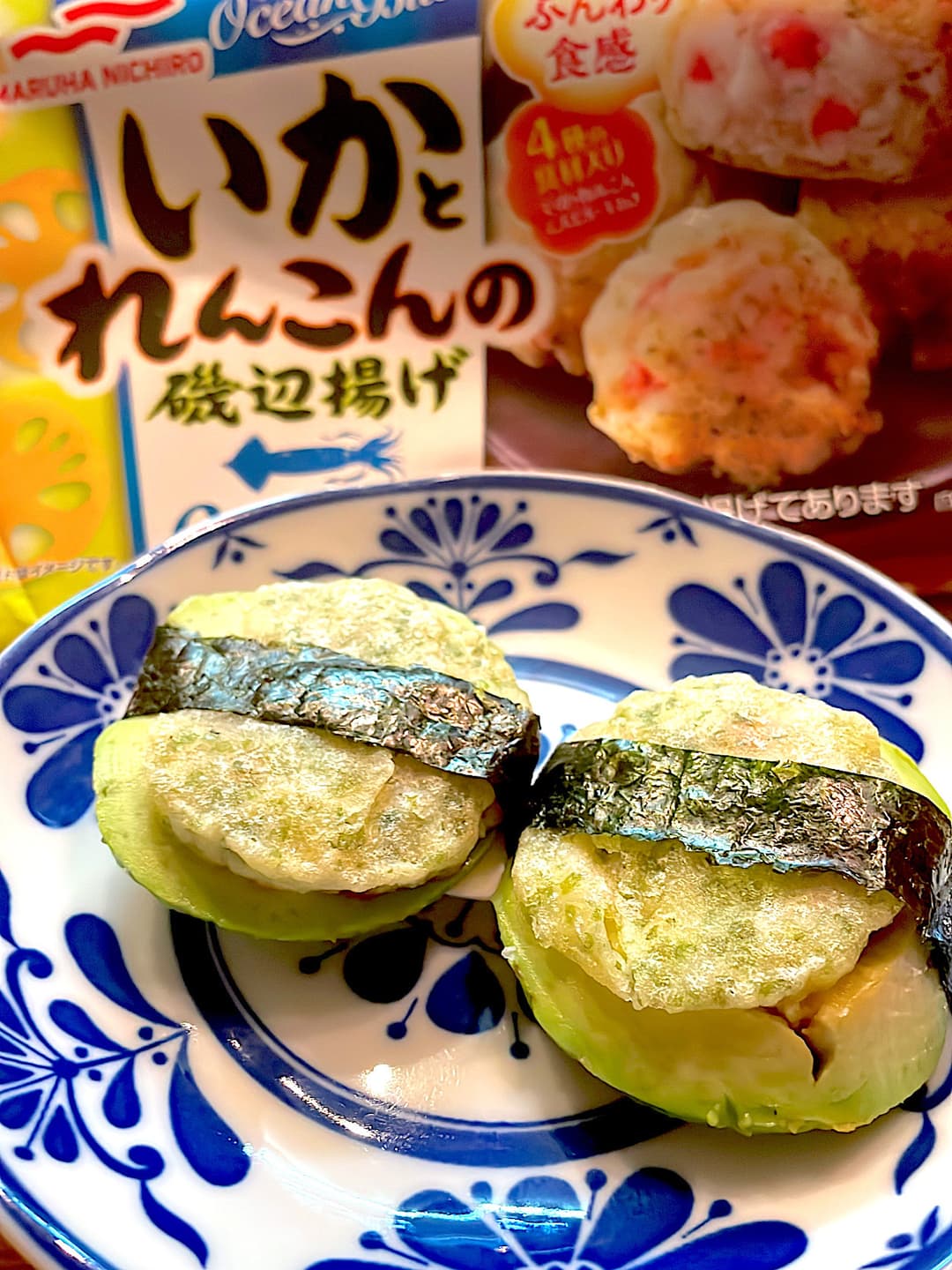 磯辺揚げのアボカドチーズサンドの完成写真