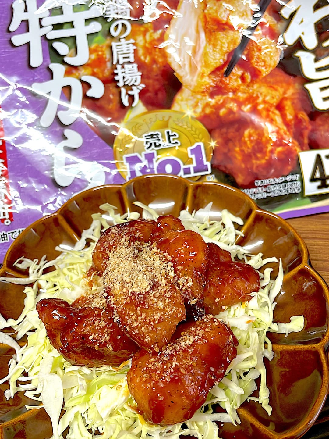 特からのヤンニョムチキンの完成写真