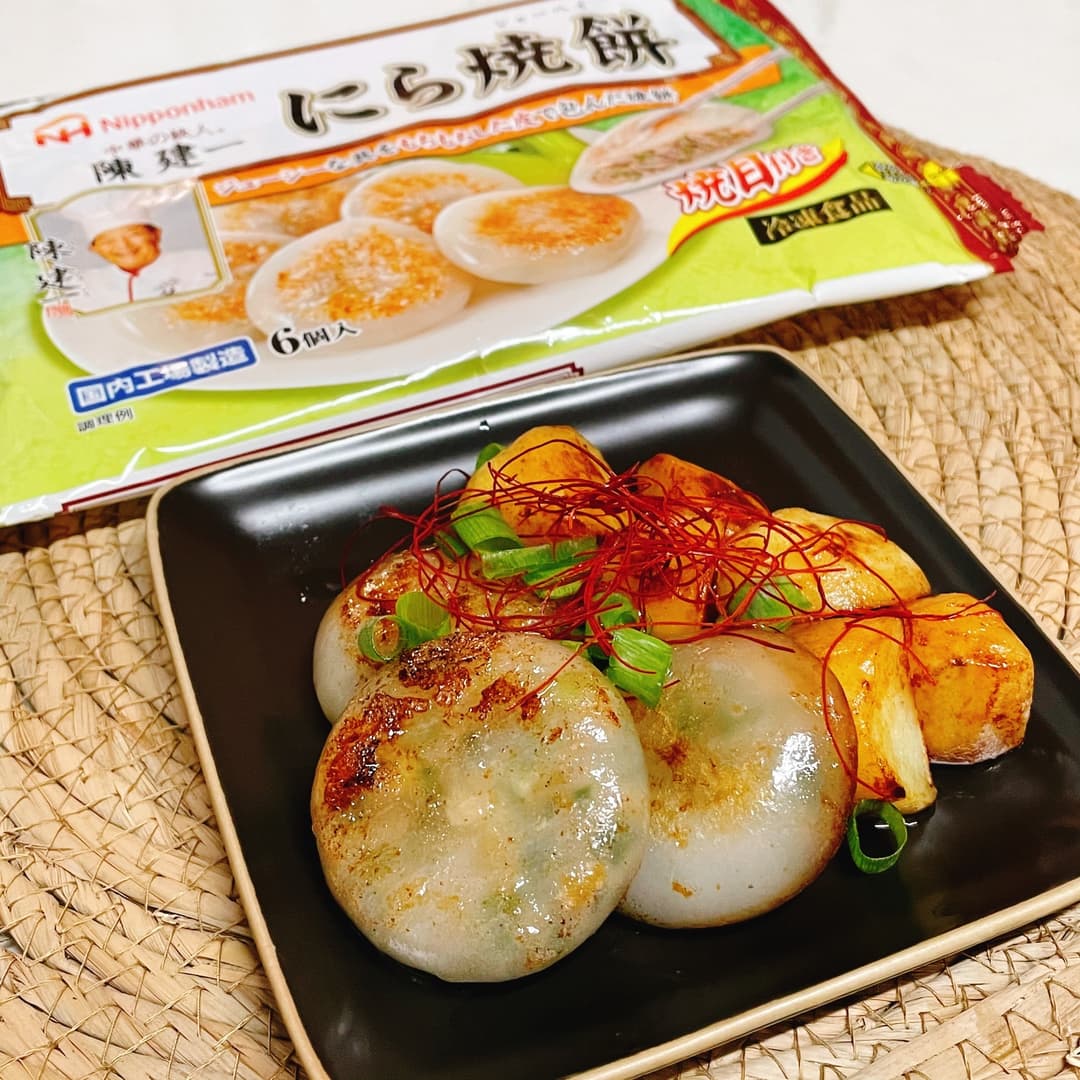 焼餅とじゃがいものバター醤油炒めの完成写真