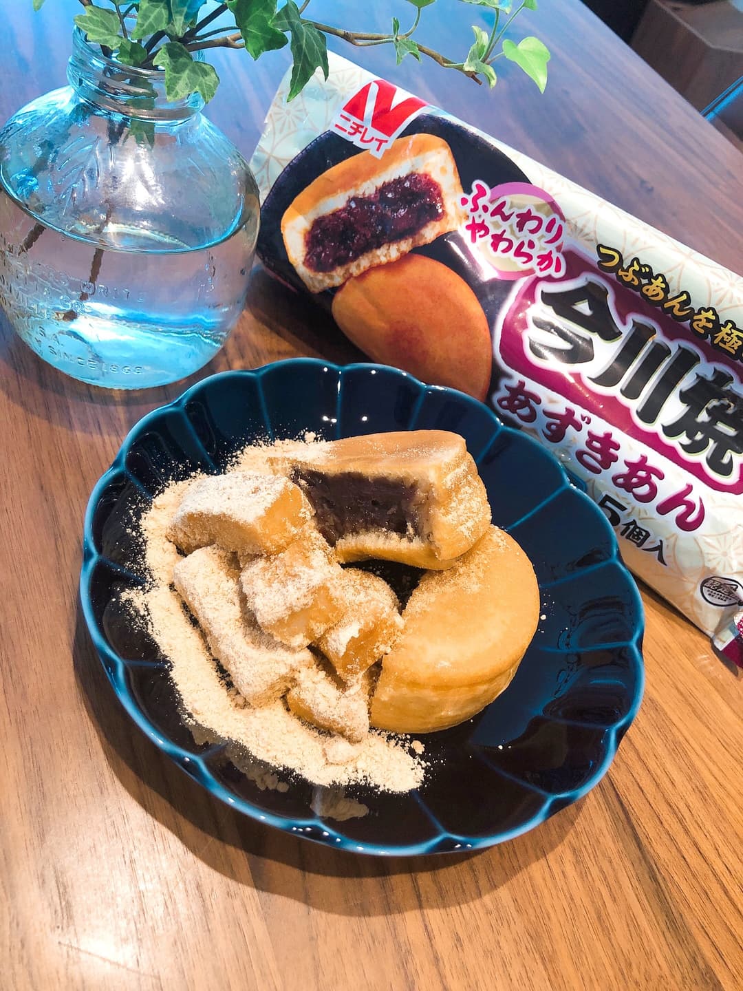 あずきあん今川焼ときな粉餅の完成写真
