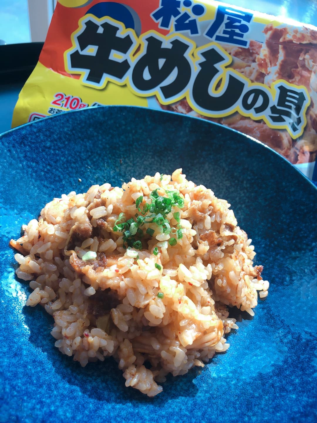 キムチチーズ牛めし炒飯の完成写真