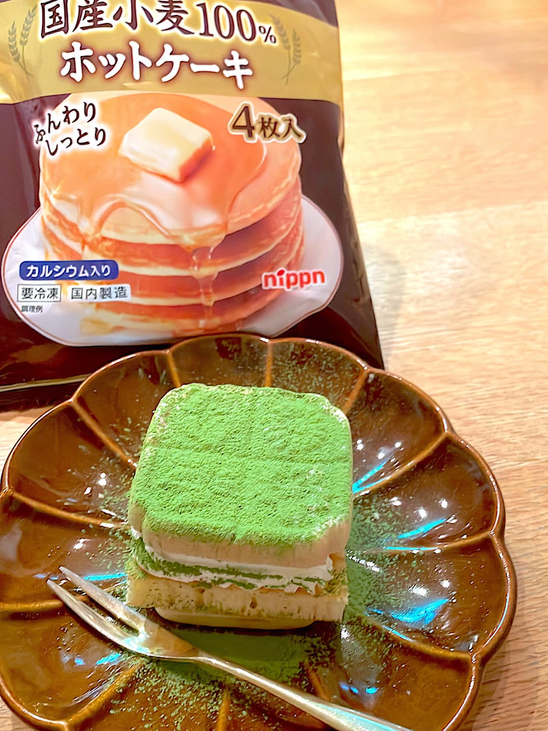 ホットケーキの和風もなかサンドの完成写真