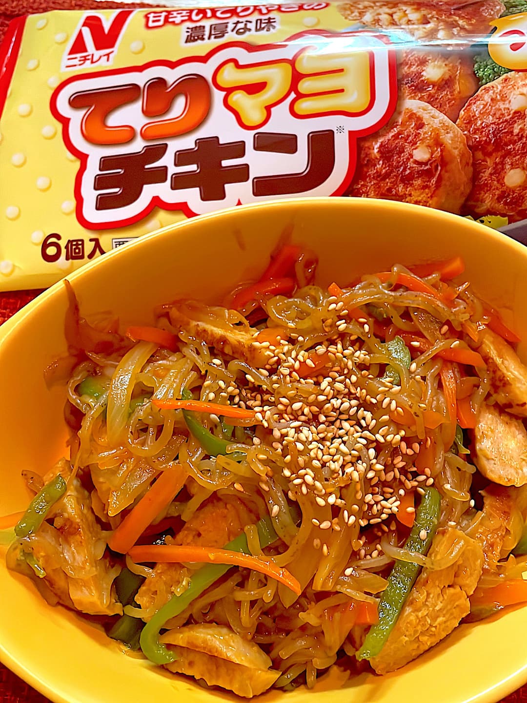チキンと白滝のチャプチェの完成写真