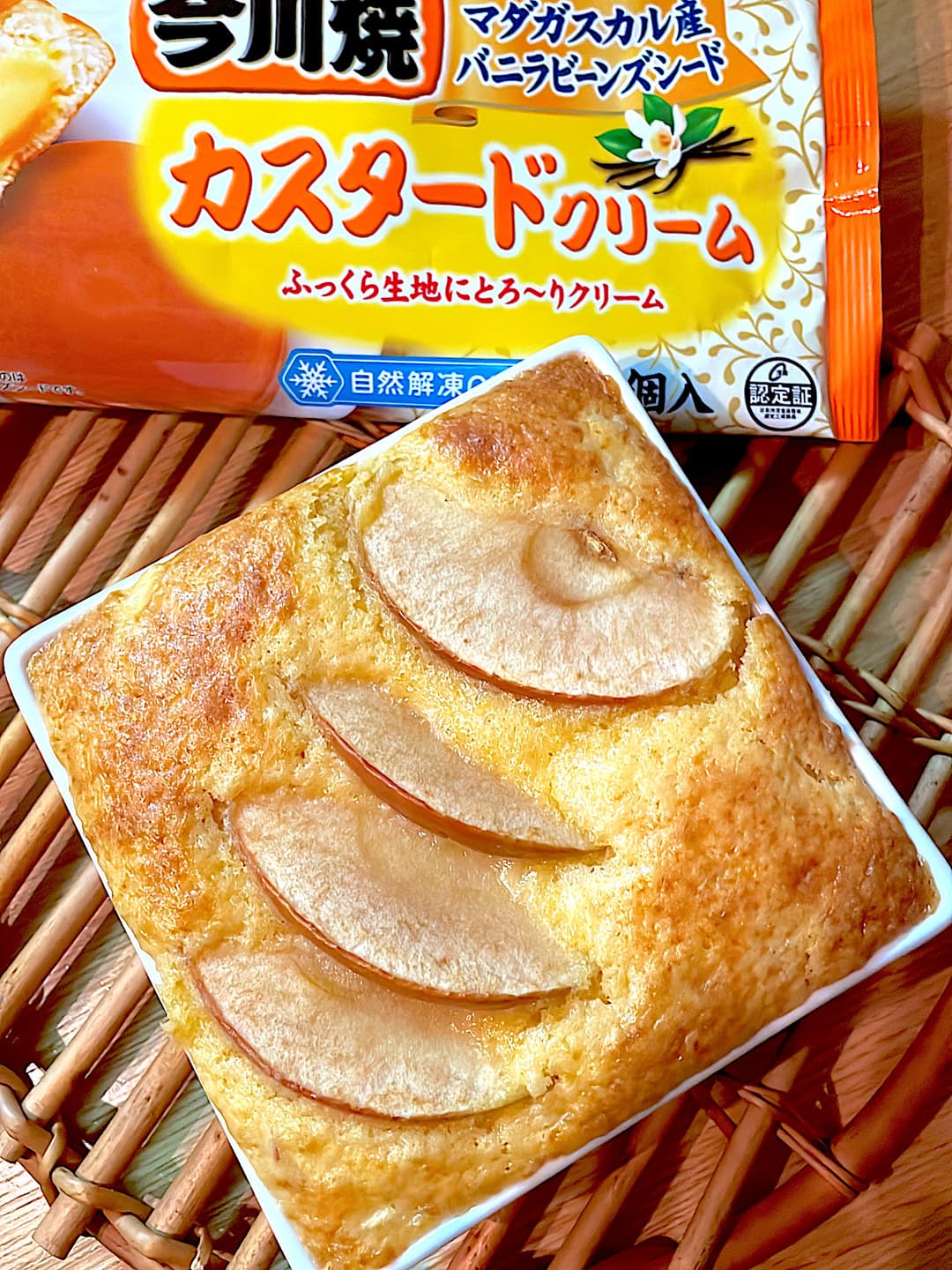 今川焼のりんごケーキの完成写真