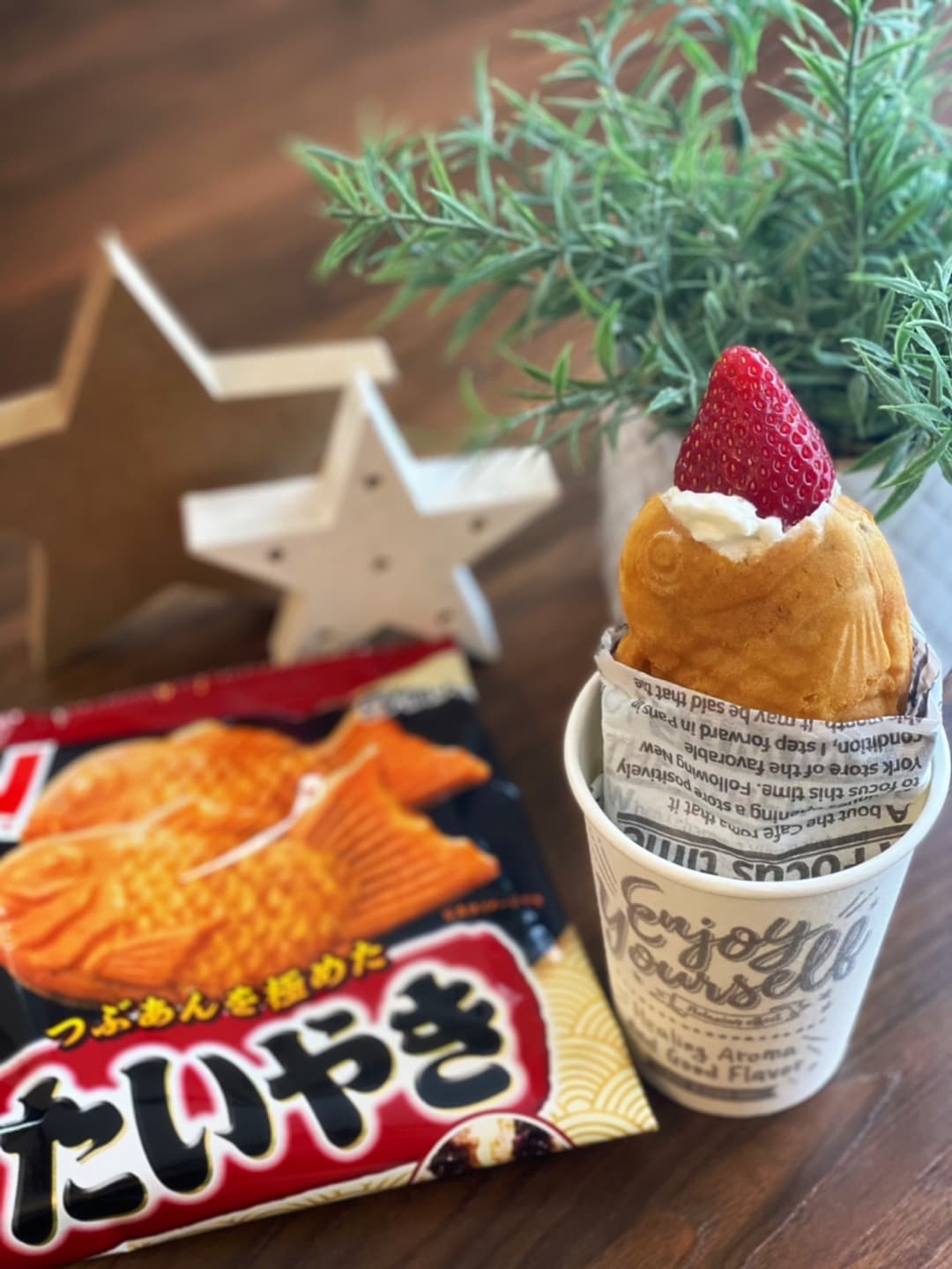 おうちでパフェたいやきの完成写真
